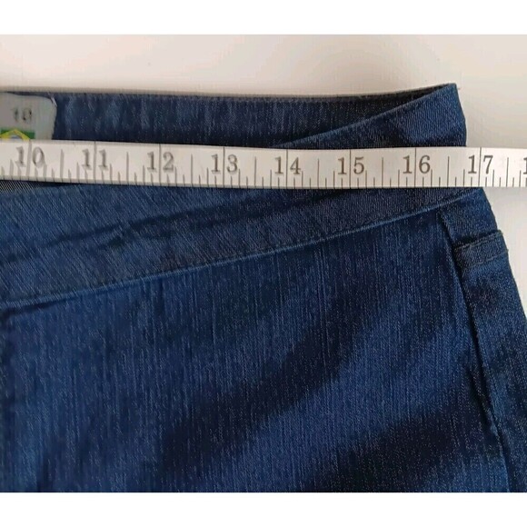 Beija Flor Size 10 Dark Blue Stretch Straight Leg Flat Front Denim Jeans - Picture 4 of 5